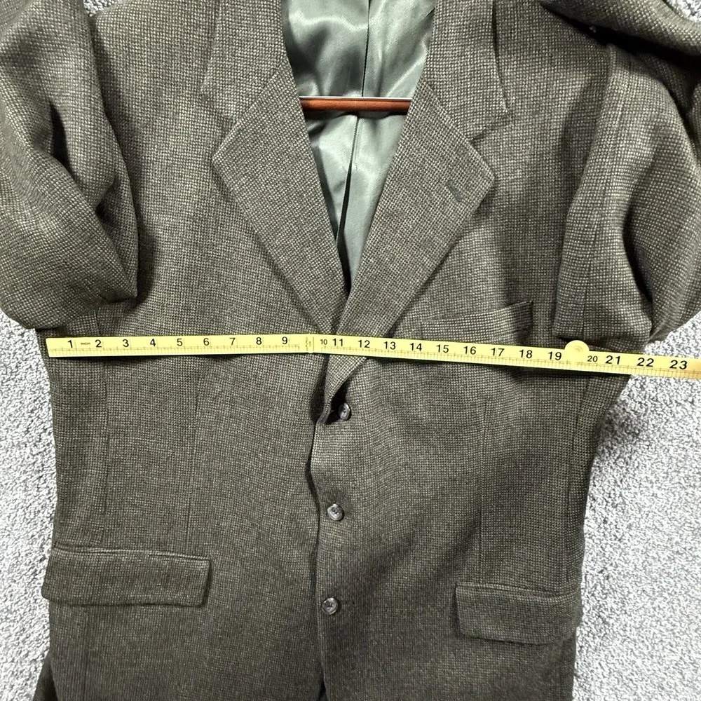 Jos A Bank 44R 100% Wool Sport‎ Coat Olive Brown Textured Blazer Men